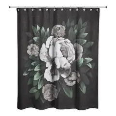 Dark Moody Floral 71" x 74" Shower Curtain