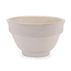 10" Beige Recycled Paper Chalk Bowl