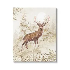 Stupell Industries Elk Snow Covered Forest Canvas Wall Art