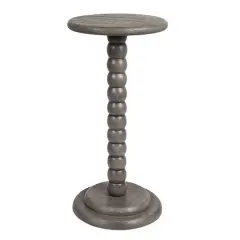 Hello Honey&reg; 25" Stacked Pedestal Cocktail Side Table Dove Gray