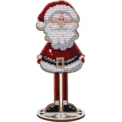 Wonderland Crafts Santa Clause Bead Embroidery on Wood Kit