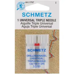 SCHMETZ Universal Triple Machine Needle, 0/80