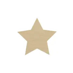 Essentials by Leisure Arts 24 Pack 3" x 3" Stars Flat Wood Shape