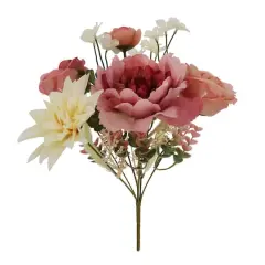 15" Pink Rose & Dahlia Mix Deluxe Bush by Ashland&reg;