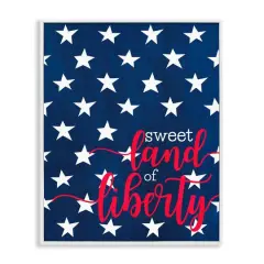 Stupell Industries Sweet Land Of Liberty Americana Framed Giclee Art White