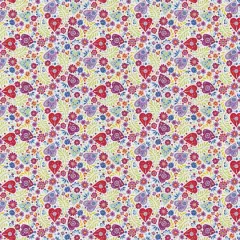 Camelot Fabrics White Paisley Hearts Cotton Precut Fabric