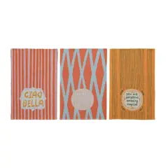 Hello Honey&reg; Multicolor Patterned Cotton & Linen Tea Towel Set