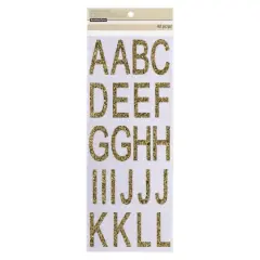 Gold Chunky Glitter Alphabet Stickers by Recollections&trade;