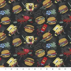 Nickelodeon SpongeBob & Plankton Patties Cotton Fabric