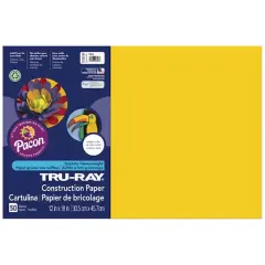 Tru-Ray&reg; 12" x 18" Construction Paper, 50 Sheets Yellow