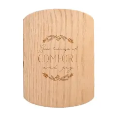 Comfort and Joy 11" x 8" Redwood Oval Cutting Board
