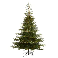 8ft. Pre-Lit Layered Washington Spruce Artificial Christmas Tree, Clear Lights