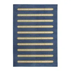 My Magic Carpet Dash & Dot Washable Rug Indigo Camel