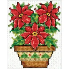 Design Works Poinsettias Counted Cross Stitch Kit