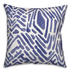 Notches Throw Pillow Blue