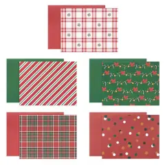 Peppermint Plaid Christmas Cards & Envelopes, 50ct. by Recollections&trade;