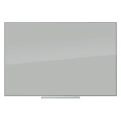 U Brands Gray 36" x 24" Frameless Non-Magnetic Glass Dry-Erase Board