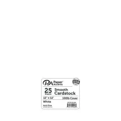 PA Paper&trade; Accents White 12" x 12" 100lb. Smooth Cardstock, 25 Sheets