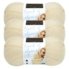 3 Pack Lion Brand&reg; Touch of Alpaca&reg; Yarn Cream