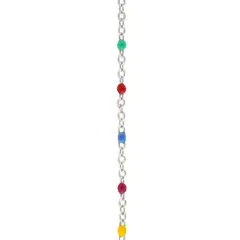 18" Rhodium Enamel Cable Chain by Bead Landing&trade;