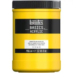 Liquitex&reg; BASICS&trade; Acrylic Paint Jar, 32oz.Cadmium Yellow Medium Hue