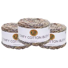 3 Pack Lion Brand&reg; Comfy Cotton Blend Yarn Driftwood