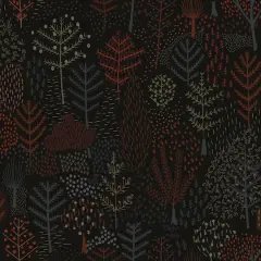 RoomMates Folklore Trees Peel & Stick Wallpaper Black/Green