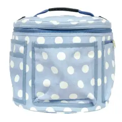 Steel Mill & Co. Blue Textured Large Dots Yarn Bag