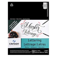 Canson&reg; Marker Lettering Pad, 9" x 12"