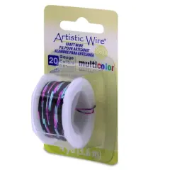 Artistic Wire&reg; 20 Gauge Multicolor Tarnish Resistant Colored Copper Craft Wire, 4yd. Pink/Black/Green