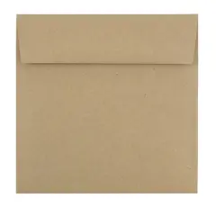 JAM Paper 6.5" x 6.5" Premium Invitation Envelopes, 25ct. Brown Kraft Paper Bag