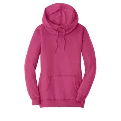 District&reg; Women's Lightweight Fleece Hoodie Heathered Pink Azalea
