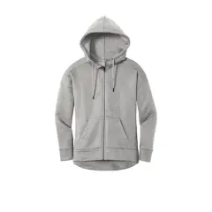 District&reg; Perfect Weight&reg; Women's Fleece Drop Shoulder Full-Zip Hoodie Heathered Steel