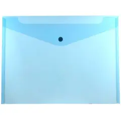 JAM Paper 9.75" x 13" Plastic Snap Closure Envelopes, 12ct. Blue