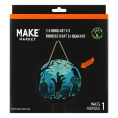 8" Graveyard Round Wood Plaque Diamond Art Kit by Make Market&reg;