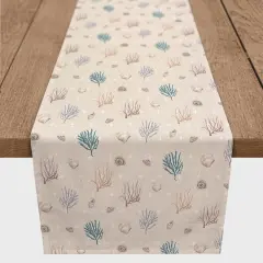 Multi Shell Coral & Plus Cotton Twill Runner White/Blush