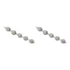 5.5ft. Black & Ivory Fabric Ball String Garlands, 2ct.