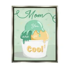 Stupell Industries Mom You Are So Cool Ice Cream Floater Framed Art Gray