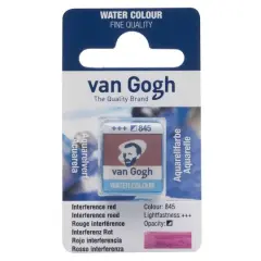 Van Gogh Watercolor Paint, Half Pan 845 Interference Red
