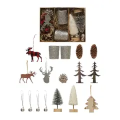 Hello Honey&reg; 17 Piece Glittery Silver Candles & Woodland Icons Candle Garden Kit