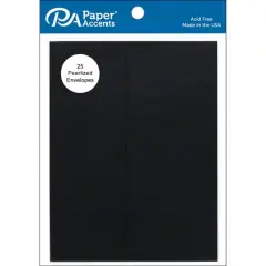 PA Paper&trade; Accents 4.38" x 5.75" Pearlized Envelope, 25ct. Onyx