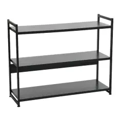 Household Essentials Jamestown 42" Wide Bookshelf Black