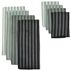 DII&reg; Gray Striped Microfiber Towel Set