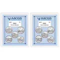 2006P & 2006D Statehood Quarters Graded MS63 Brilliant Uncirculated 