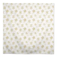 58" Cream Snowflakes Tablecloth