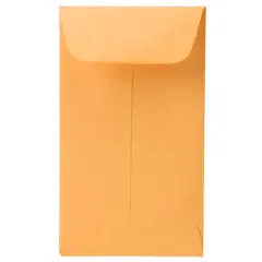 JAM Paper 2.5" x 4.25" Brown Kraft Manila Coin Envelopes, 100ct.