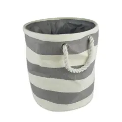 DII&reg; 14" Stripe Woven Paper Storage Bin Gray Stripe