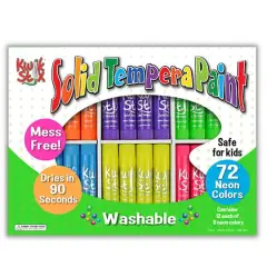 Kwik Stix&trade; 72 Neon Colors Tempera Paint Sticks Classpack