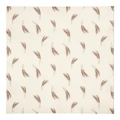 Feather Grass Cotton Twill Napkin Cream and Rust