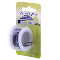 Artistic Wire&reg; 18 Gauge Multicolor Tarnish Resistant Colored Copper Craft Wire, 2yd. Pink/Black/Green